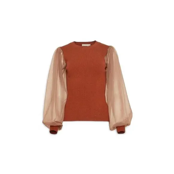 Ulla Johnson Sabrina Pullover Sweater in Redwood S - Picture 4 of 4